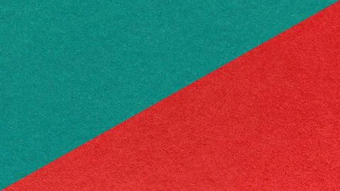Dark emerald paper texture background with red diagonal split and copy space  Stock Illustration