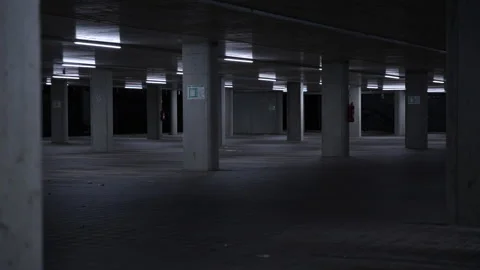 Dark empty parking lot_2 Video stock 221748109