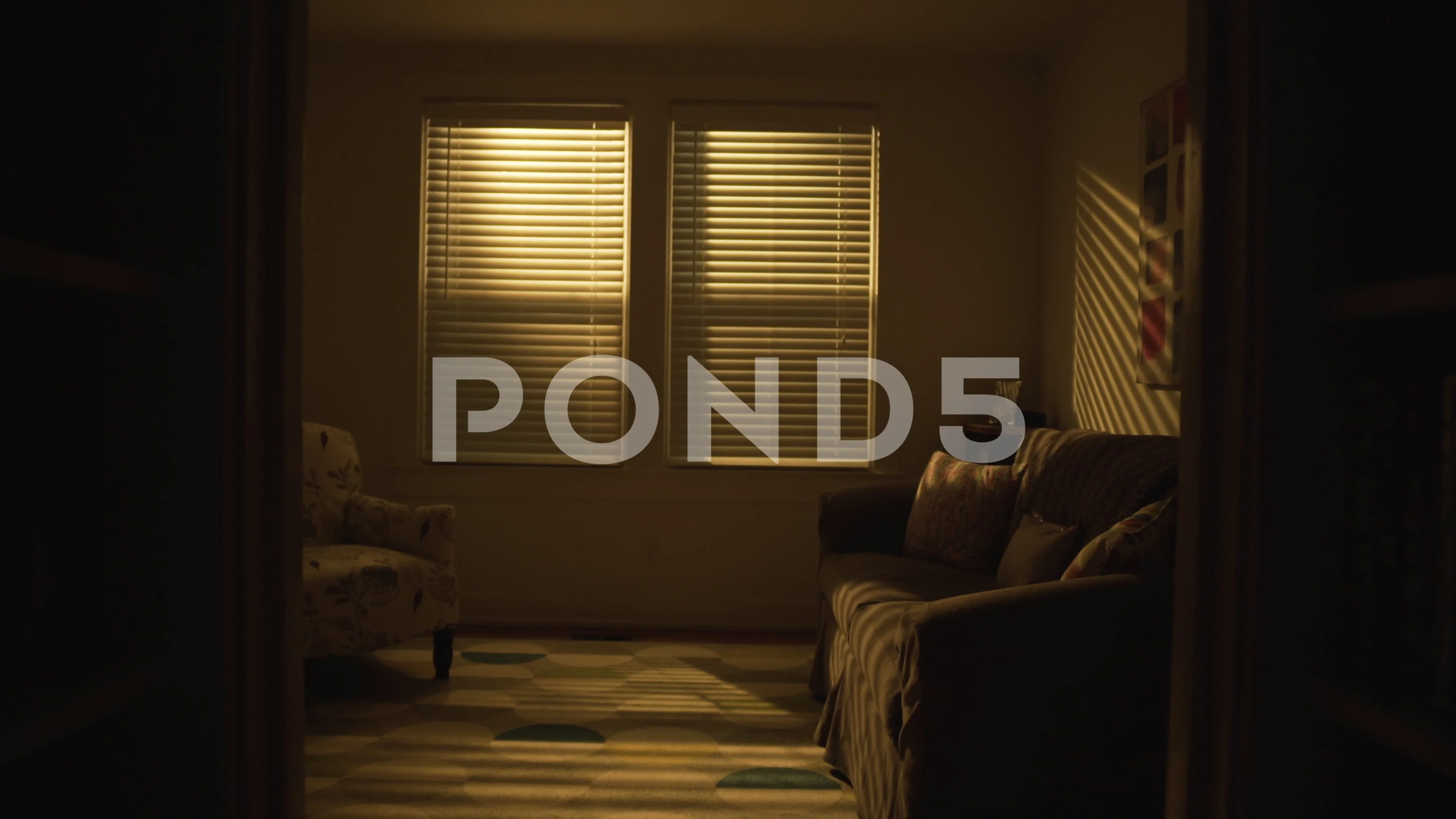 Dark Empty Room in House at Night with S... | Stock Video | Pond5