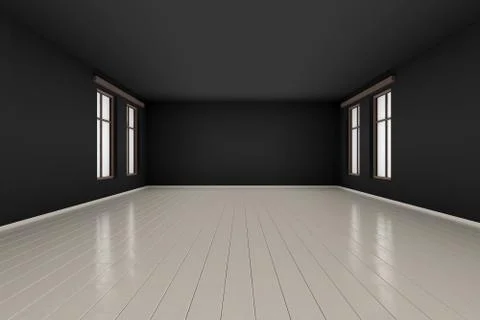 Dark empty room Illustration Stock Illustration