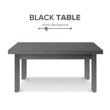 Dark Empty Square Table, Platform. Isolated Illustrazione stock
