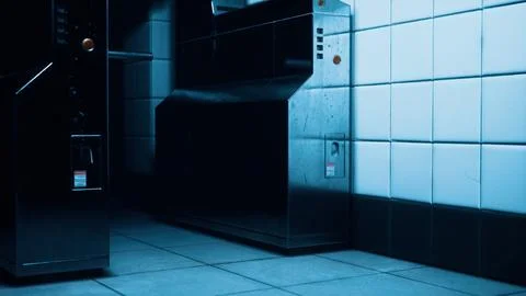 Dark empty underground metro station Stock Illustration