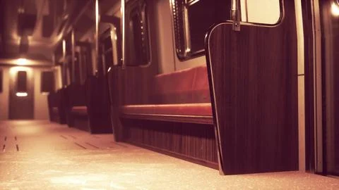 Dark empty underground metro station Stock Illustration