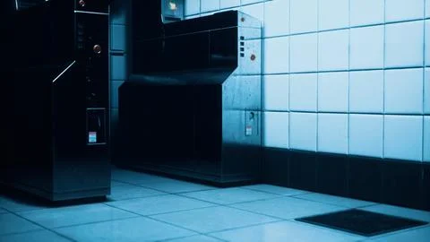 Dark empty underground metro station Stock Illustration