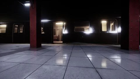 The dark empty underground passage Stock Illustration