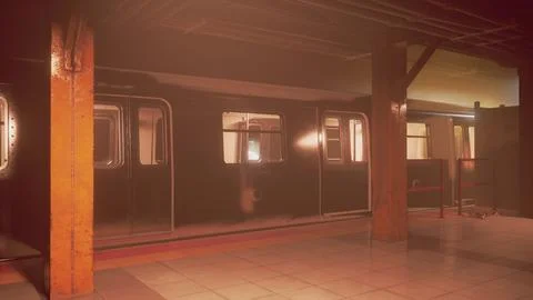 The dark empty underground passage Stock Illustration