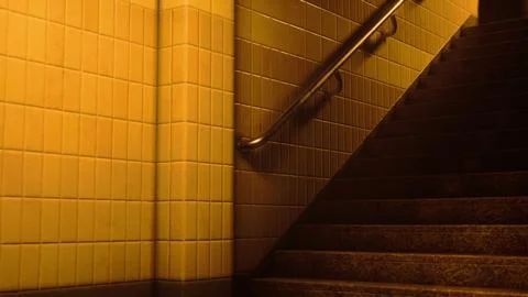 The dark empty underground passage Stock Illustration