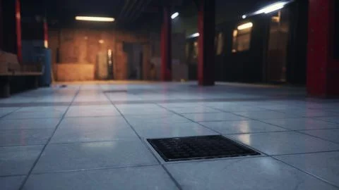 The dark empty underground passage Stock Illustration