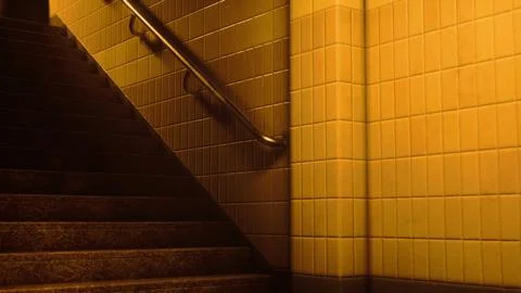 The dark empty underground passage Stock Illustration