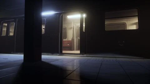 The dark empty underground passage Stock Illustration