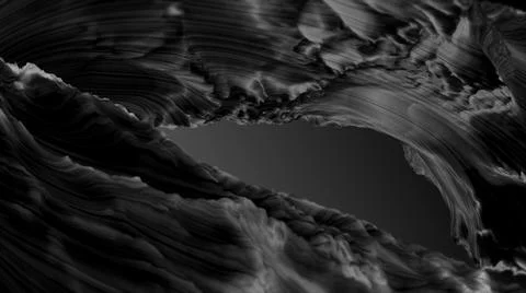 Dark Energy Matter Cloud Visual Effects Energy Alpha Matte Simulation. 3d ren Stock Illustration