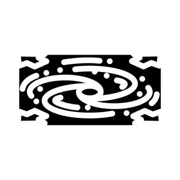 Dark energy unsolved mystery glyph icon vector illustration Stock Illustration