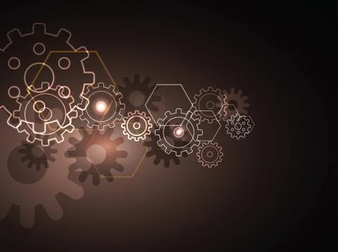 Dark engine with light background Stock Illustration