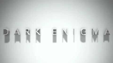 Dark Enigma 3D title animation with shadows on a white background Stock Footage 296739468