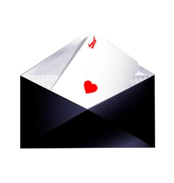 Dark envelope and ace Stock Illustration