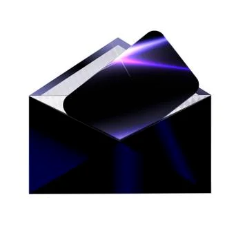 Dark envelope and black card Stock Illustration