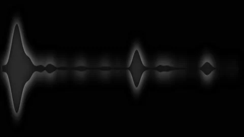 Dark Equalizer Pulsating On Black Background. Abstract Soundwave Graph Video stock 157029773