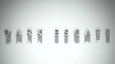 Dark Escape 3D title animation with shadows on a white background Stock Footage 296724152