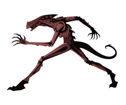 Dark evil hungry monster Stock Illustration