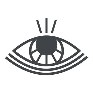 Dark eye icon with patterns Stock Illustration