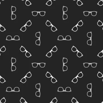 Dark eyeglasses pattern Stock Illustration