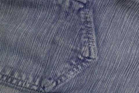 Dark Fabric Texture with Visible Stitching Seam Macro Textile Background Stock Photos