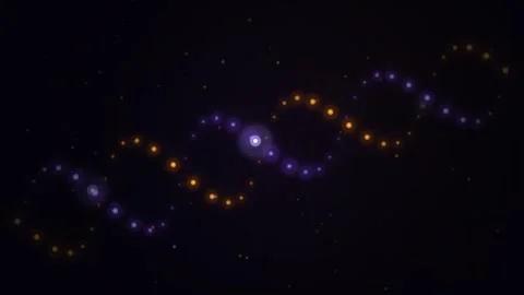 Dark Fantasy Magic Glowing DNA Helix Loop Animation 4k Видео 338166561