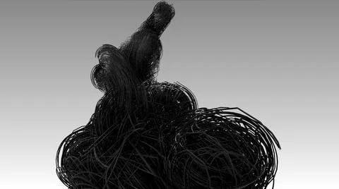 Dark fiber optics cables, Hyper realistic multiple twisted wires or cables Stock Illustration