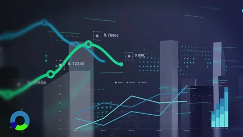 Dark Financial Chart Animation in Motion Video stock 320157835