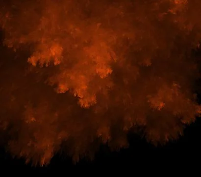 Dark fire clouds, abstract generated fractal background 库存插图