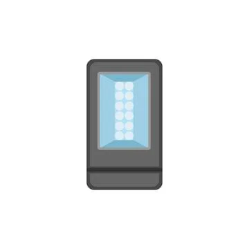 Dark flashlight cartoon vector illustration 스톡 일러스트
