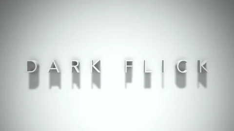 Dark flick 3D title animation with shadows on a white background Stock Footage 297572252