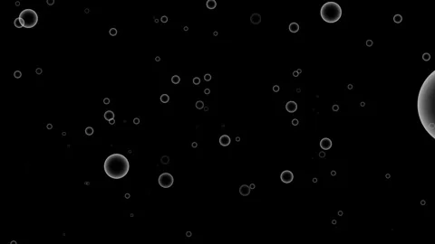 Dark Floating Bubbles - Abstract Background Animation Stock Footage 310679661