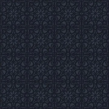 Dark floral pattern textile background design Stock Illustration