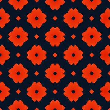 Dark Floral Seamless Background Pattern Stock Illustration