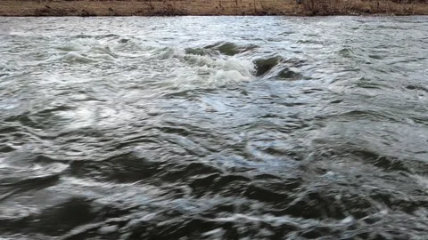 Dark flowing river water current. Stock Footage 196778735