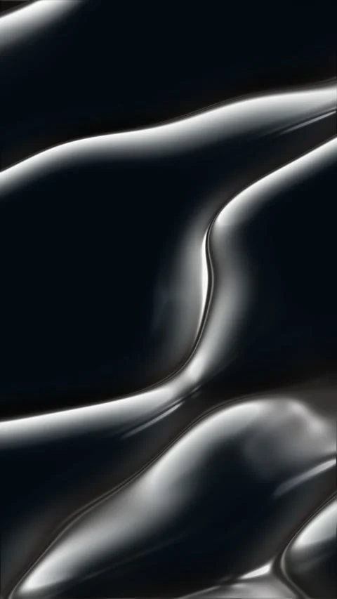 Dark fluid surface, abstract waves, smooth texture Stock Footage 345483099