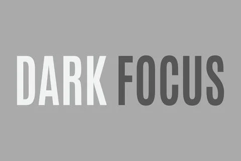 DARK FOCUS text on gray background Illustrazione stock