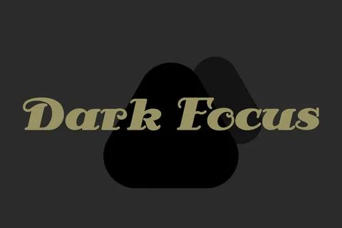 Dark Focus text on gray background Stock Illustration