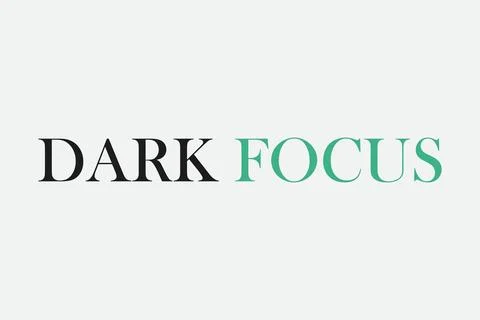 DARK FOCUS text on white background Stock Illustration
