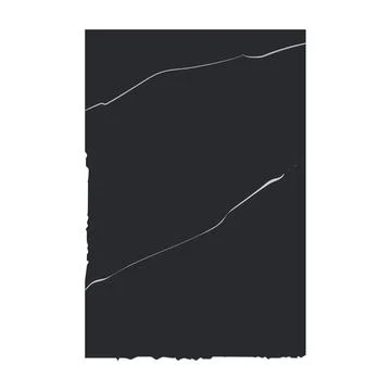 Dark folded paper text box with rough edges Stock Illustration