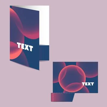 Dark Folder Die Cut Design with Purple and Red Colors for Your Business wit.. Stock Illustration