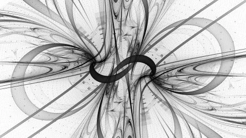 Dark force loops abstract background black and white inverted Stock Illustration