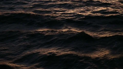 Dark Foreboding Waves Slow Motion Stock Footage 91604038