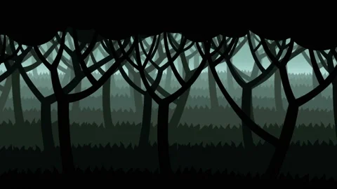 Dark Forest Environment Cartoon Animatio... | Stock Video | Pond5