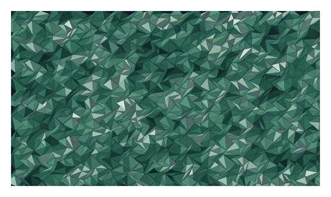 Dark forest green geometric background with dense small triangle mesh patte.. Stock Illustration