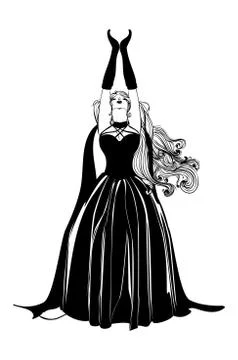 Dark fortune teller Stock Illustration