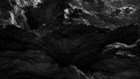 Dark fractal waves abstract looping animation Stock Footage 73697400