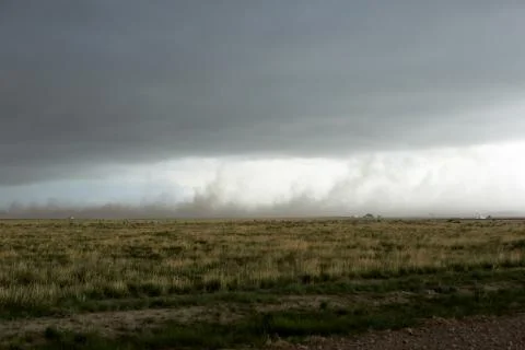 Dark funnel cloud of moisture laden rotating air Stock-Fotos