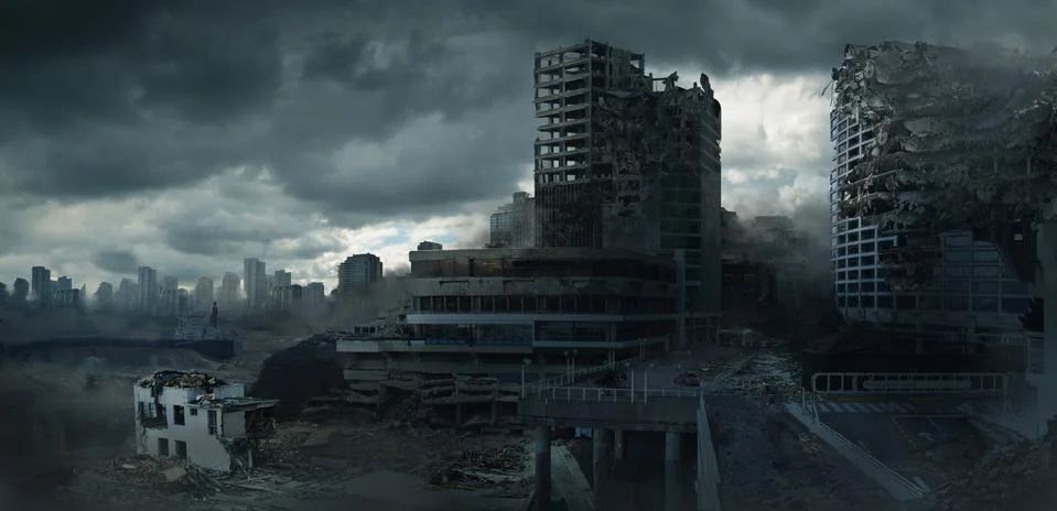 Dark Future Cityscape Illustration